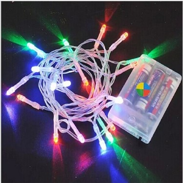 4,5 Metre 30 Led RGB Şeffaf Kablolu Pilli Led Işık