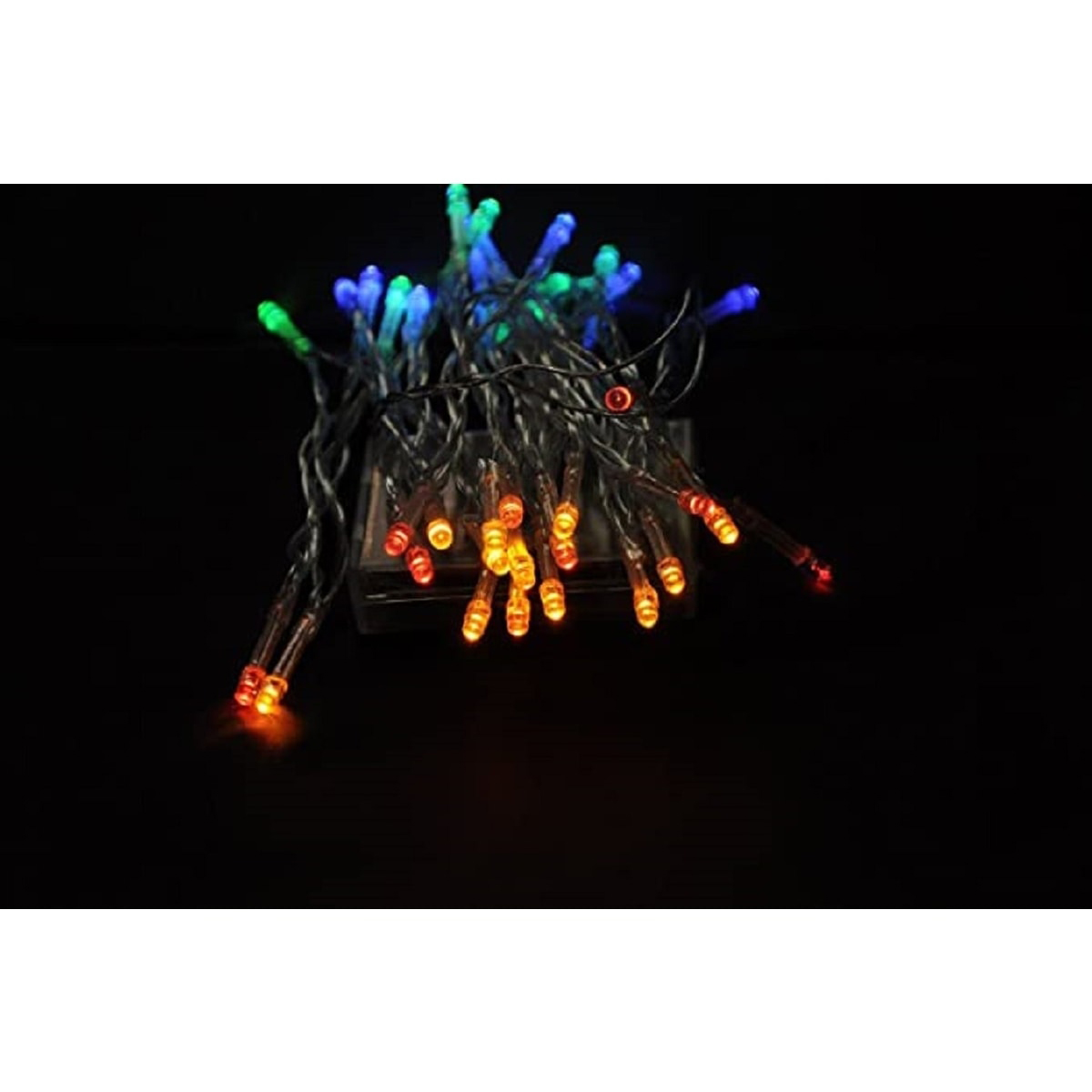 5 Metre 50 Led Şeffaf Kablo Rgb Renkli Pilli Led Işık Süs
