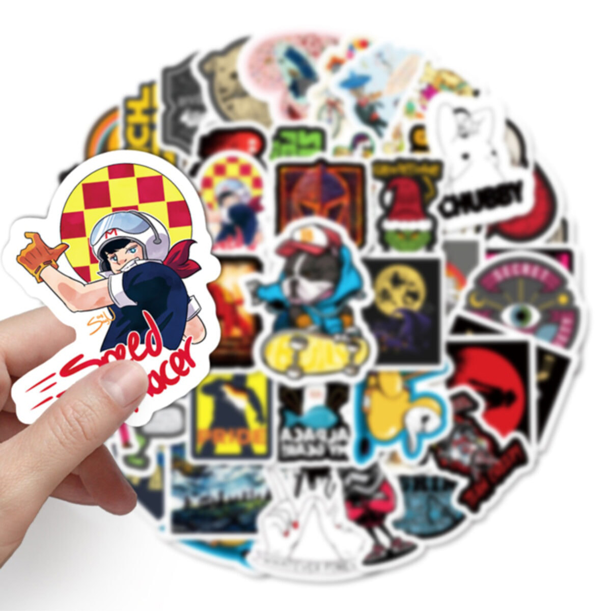 50 Adet Tekrarsız Film Karışık Retro Pvc Sticker Süs 012