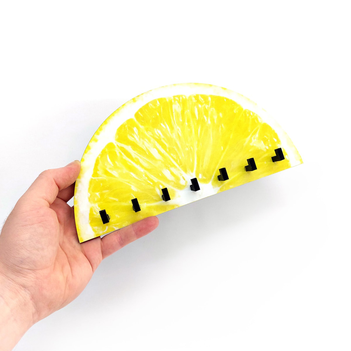 Ahşap Yarım Limon Mutfak Hol Duvar Askılık Duvar Süsü