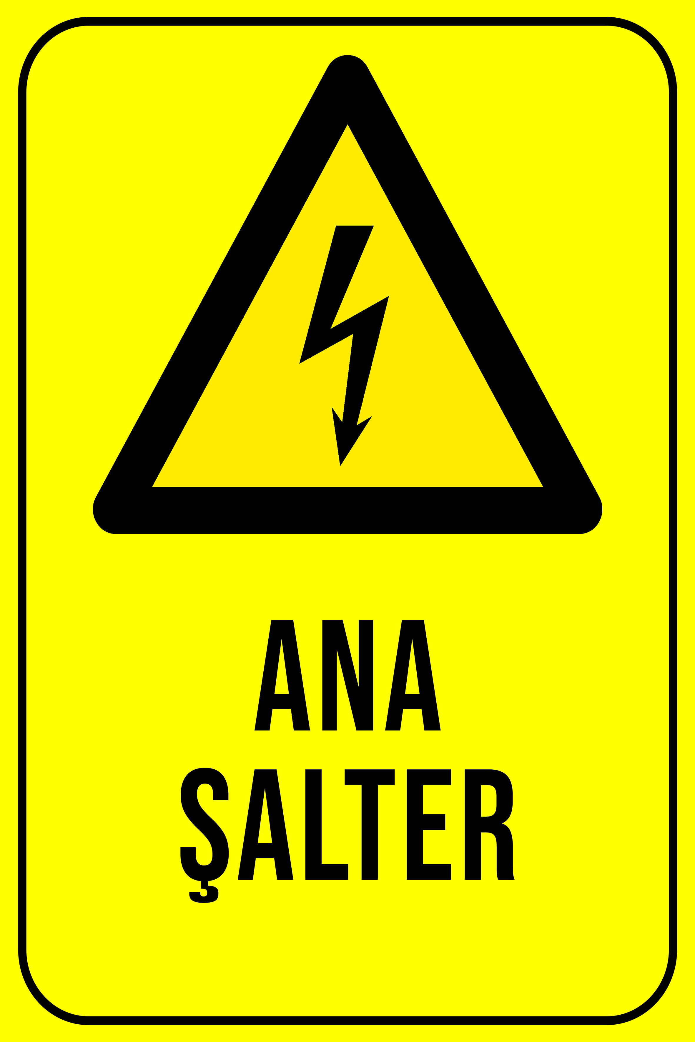 CajuArt Ana Şalter Yazılı 20x30 cm Ahşap Uyarı İkaz Levhası Tablo