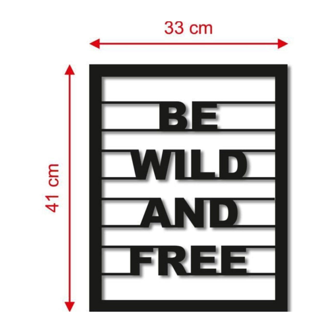 Dekoratif Be Wild And Free Ahşap Duvar Tablo Duvar Dekor