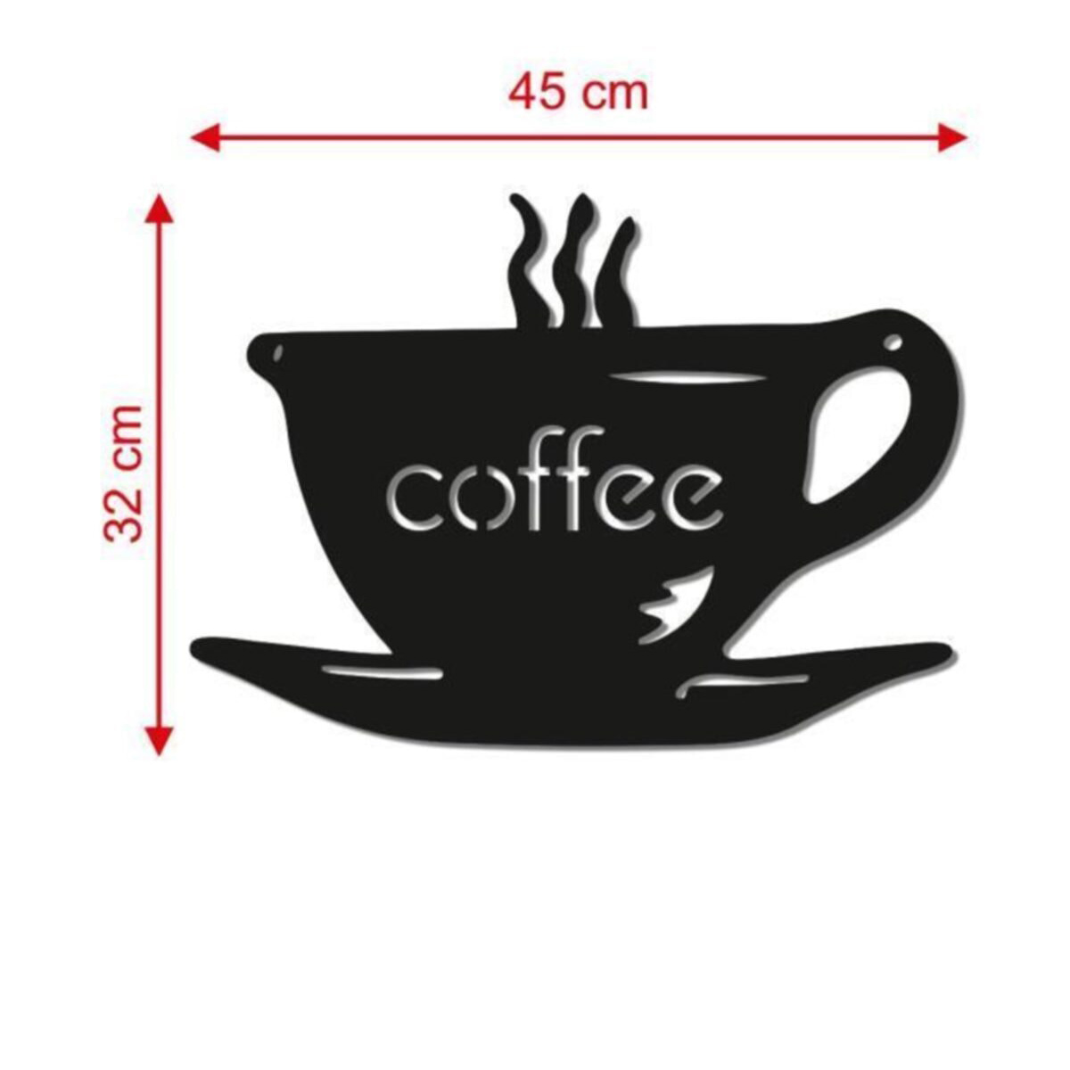 Dekoratif Coffee Cup Kahve Fincan Ahşap Duvar Tablo Dekor