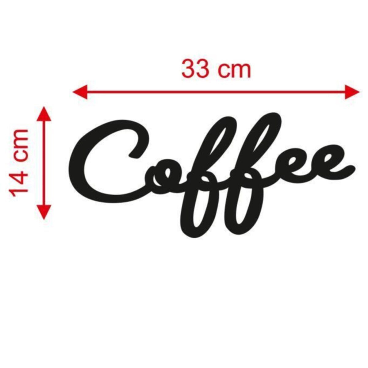 Dekoratif Coffee Kahve Yazısı Ahşap Duvar Dekoru Tablo