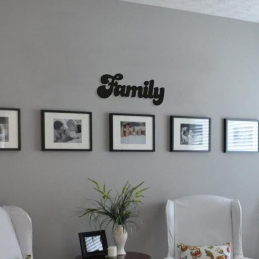 Dekoratif Family Aile Ahşap Duvar Tablo Duvar Dekor Yazı