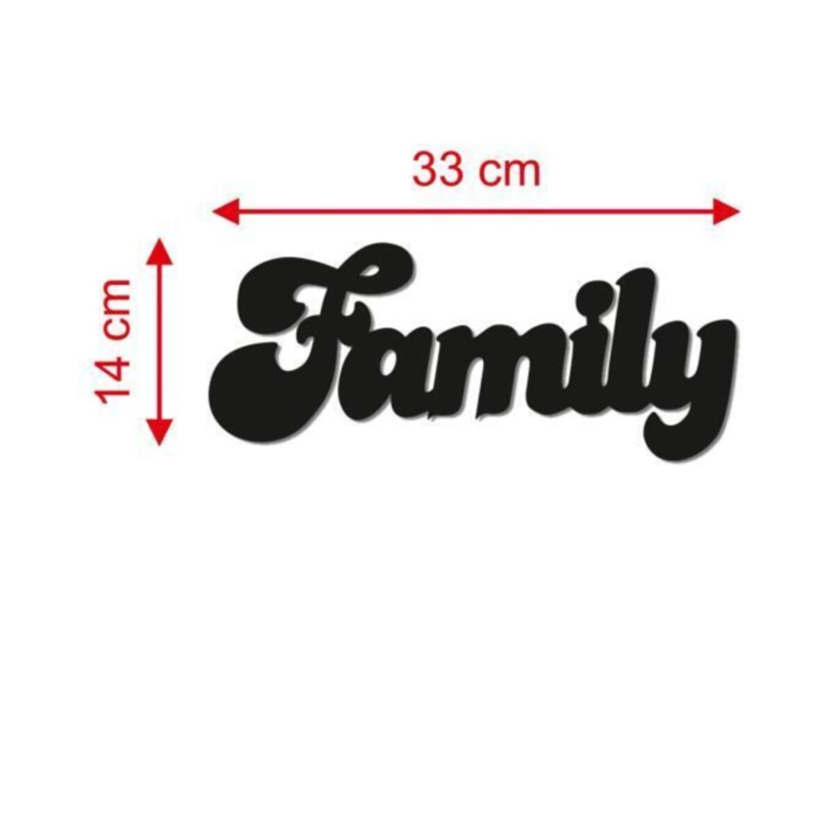 Dekoratif Family Aile Ahşap Duvar Tablo Duvar Dekor Yazı
