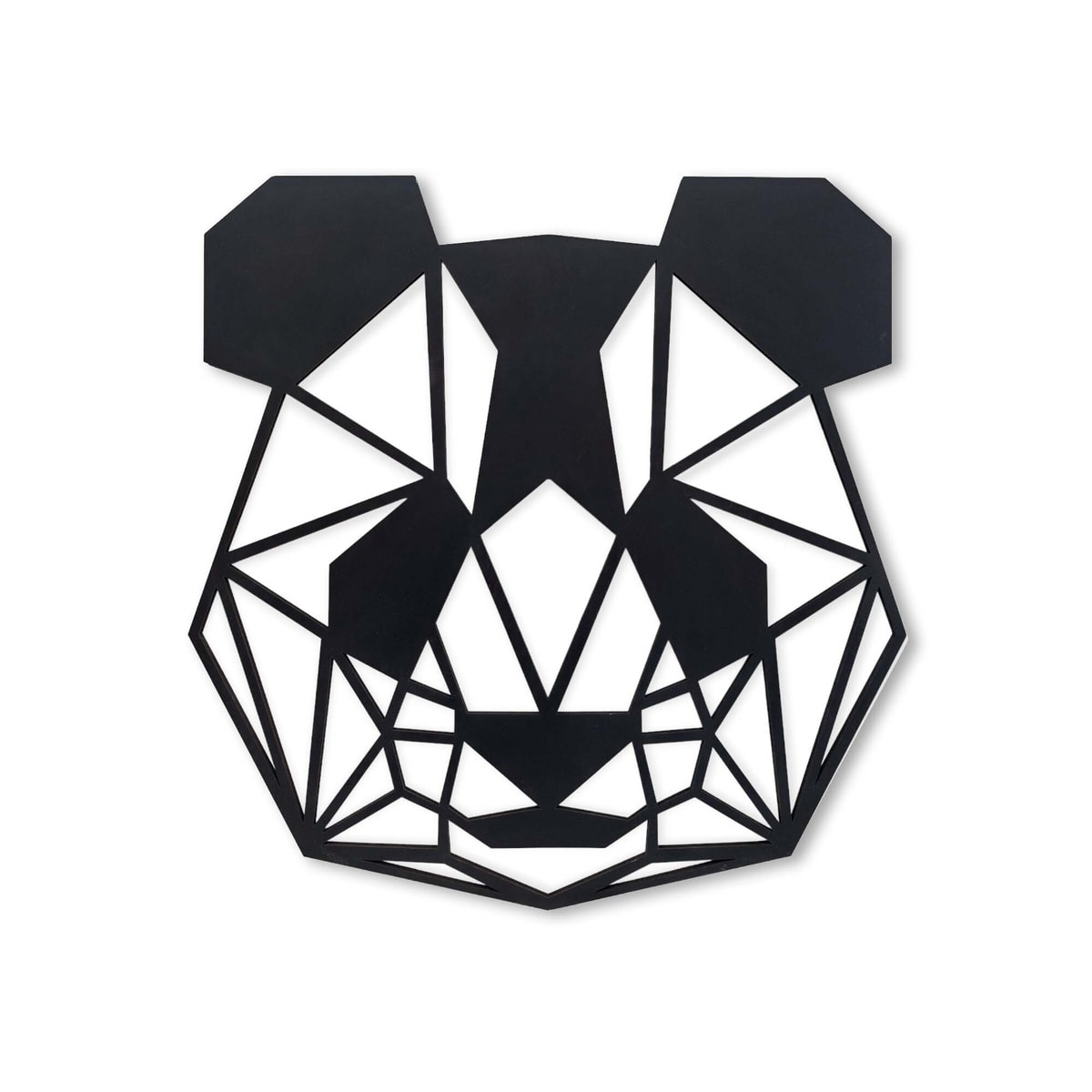 Dekoratif Geometrik 45 Cm Panda Ahşap Tablo Duvar Dekoru