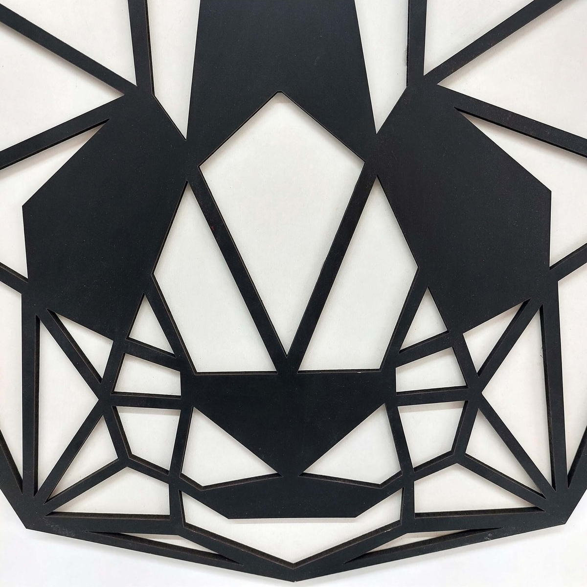 Dekoratif Geometrik 45 Cm Panda Ahşap Tablo Duvar Dekoru