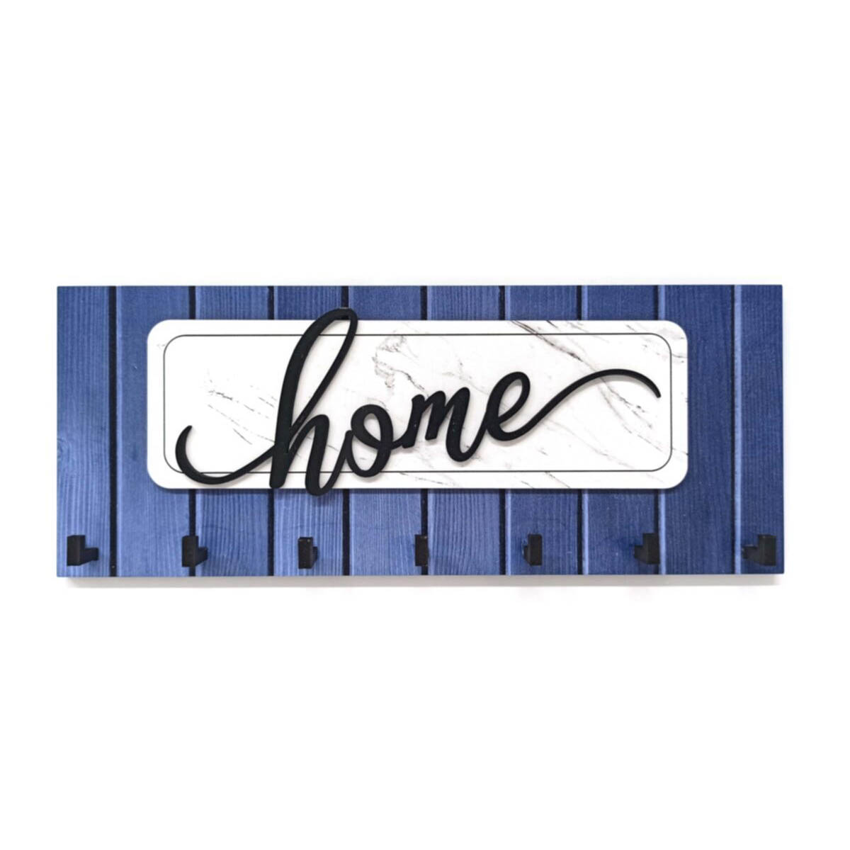 Dekoratif Kabartma Home Yazılı Ahşap Modern Anahtarlık