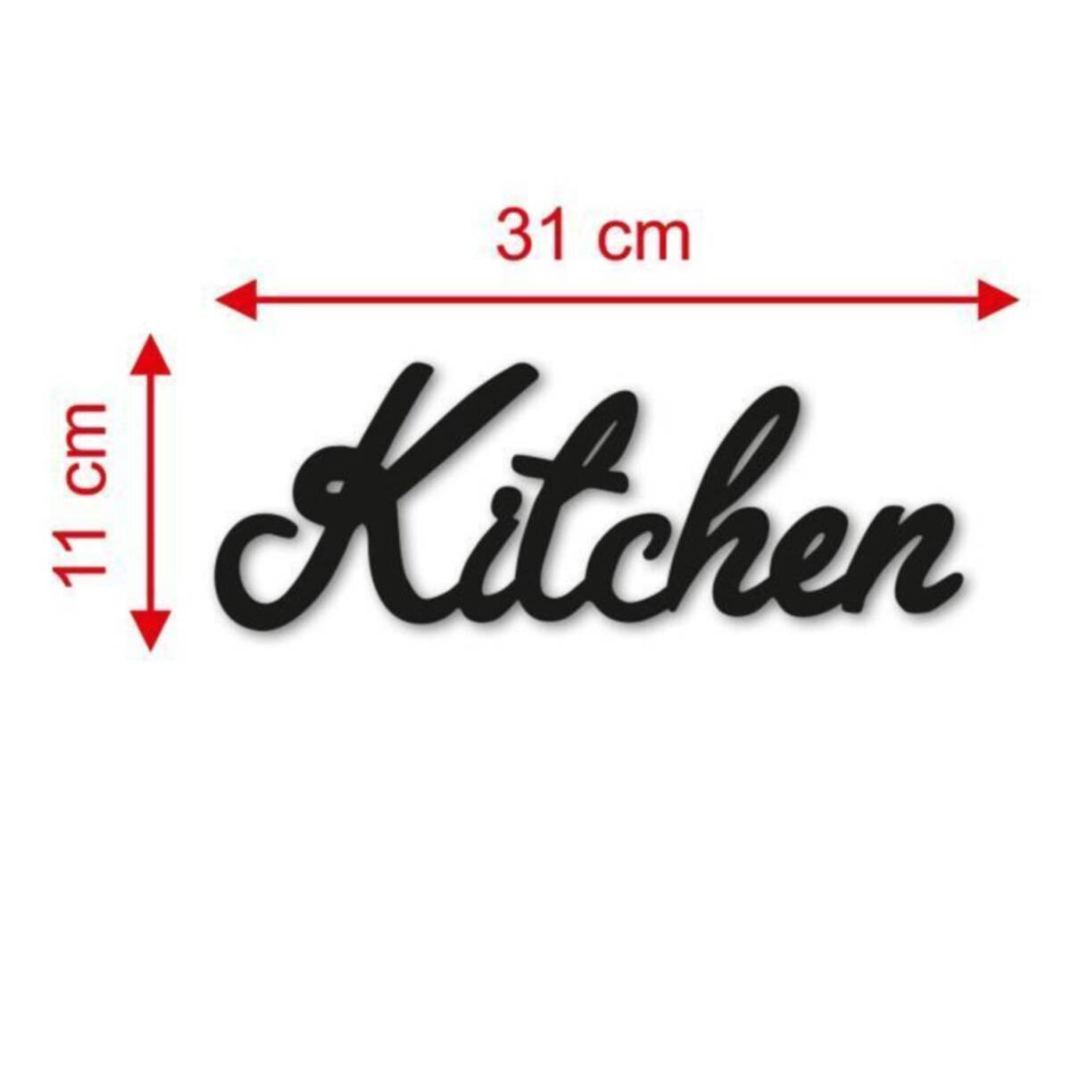 Dekoratif Kitchen Mutfak Yazılı Ahşap Duvar Tablo Dekor