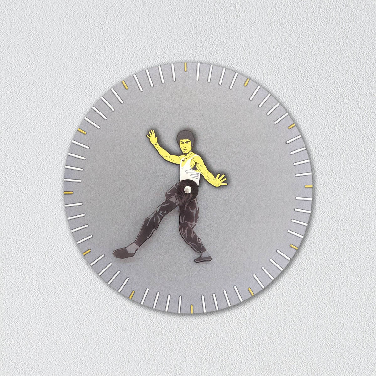 Dekoratif Modern Tasarım Bruce Lee Ahşap Duvar Saati