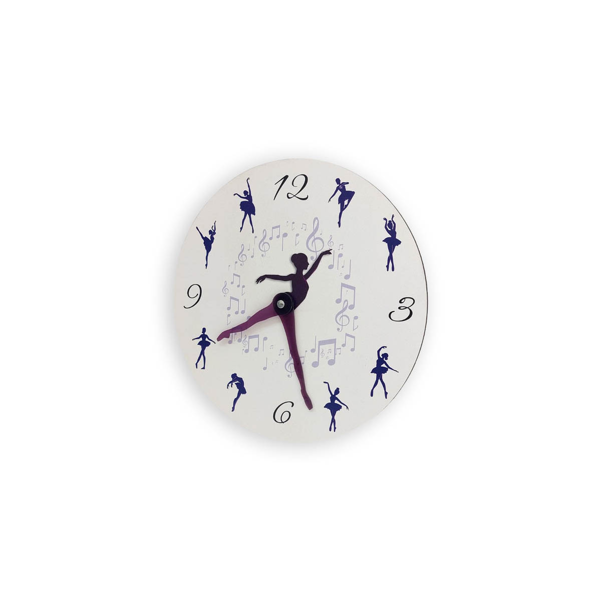 Dekoratif Modern Tasarım Dansçı Balerin Ahşap Duvar Saati