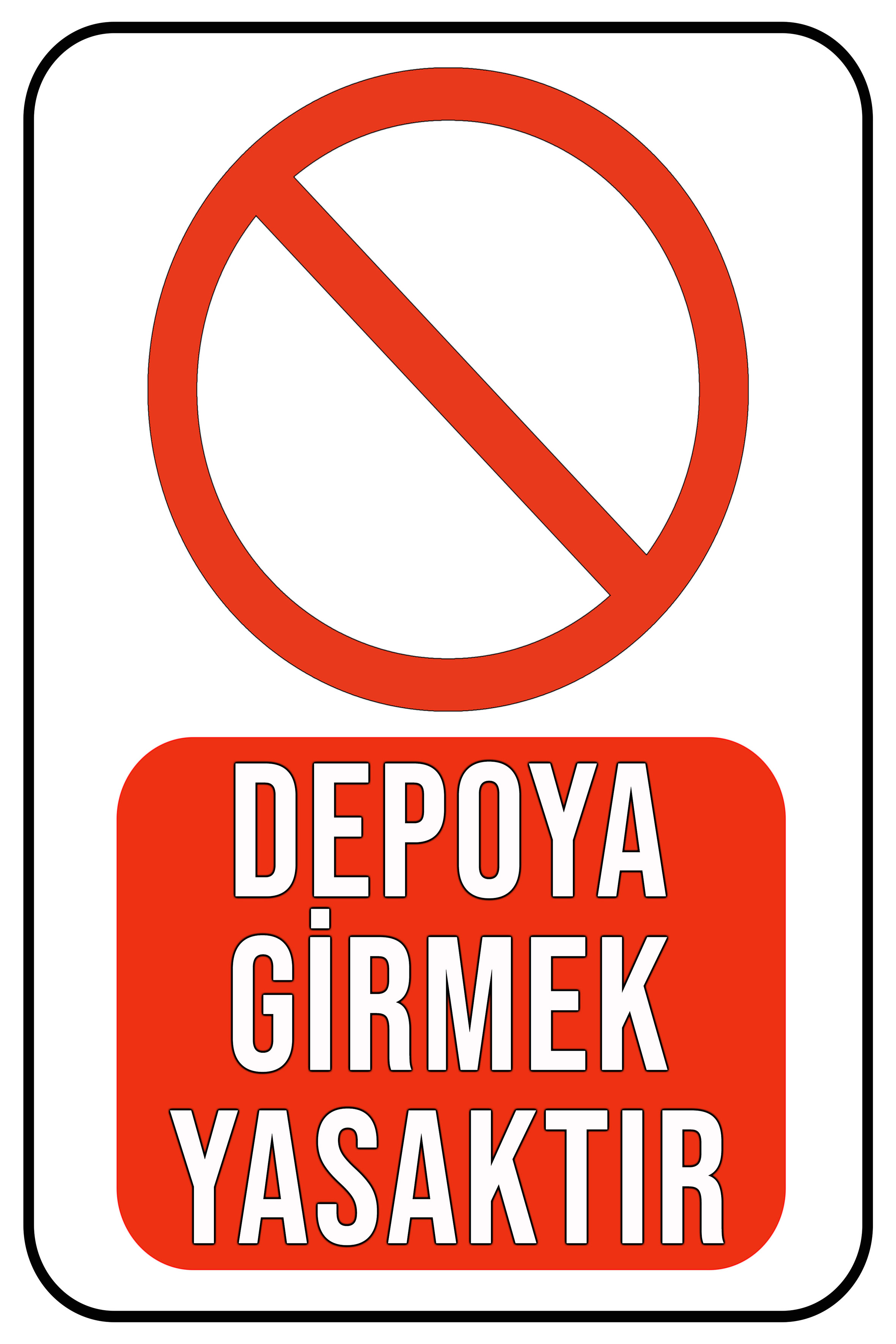 CajuArt Depoya Girmek Yasaktır 20x30 cm Ahşap Uyarı İkaz Levhası Tablo