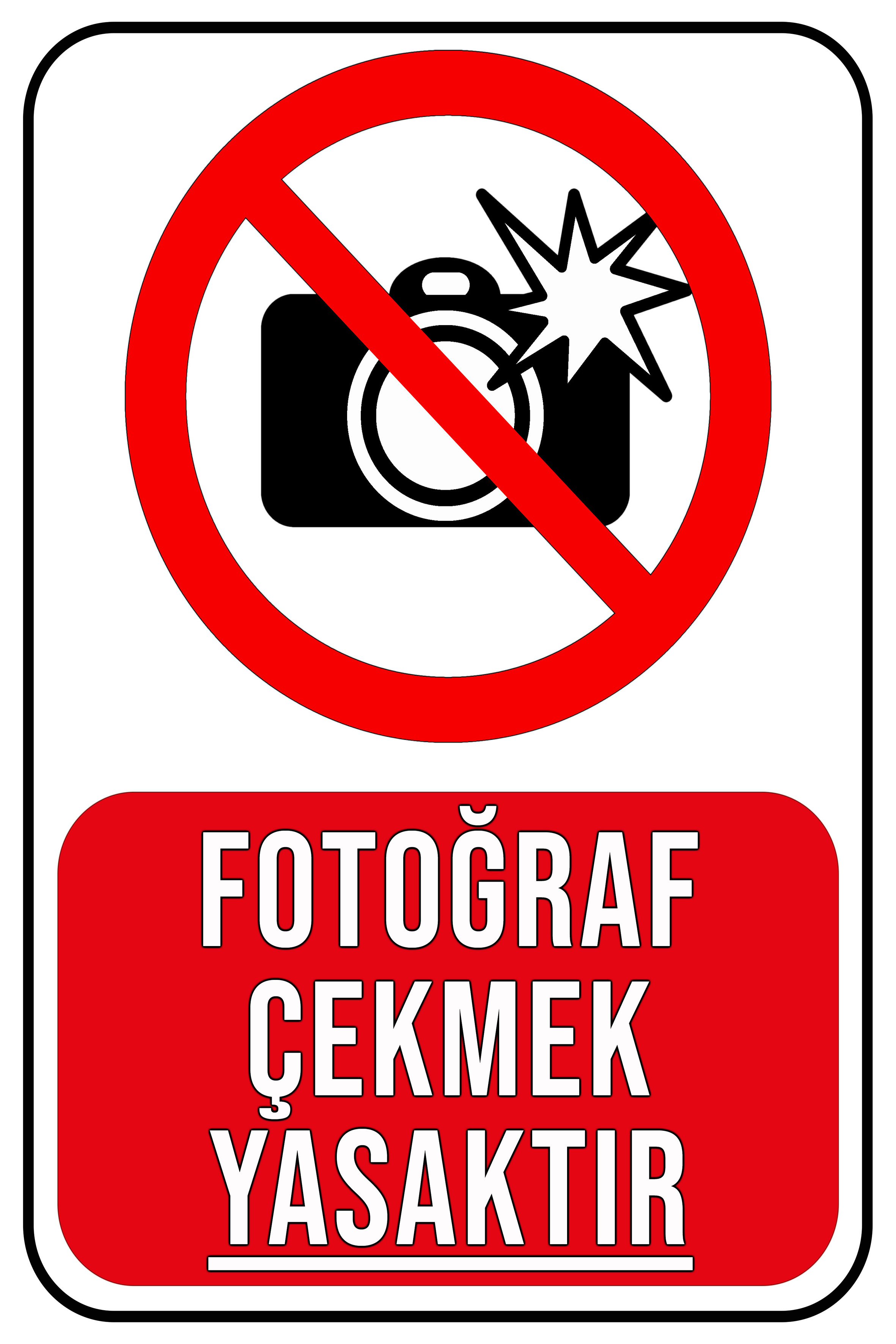 CajuArt Fotoğraf Çekmek Yasaktır 20x30 cm Ahşap Uyarı İkaz Levhası Tablo