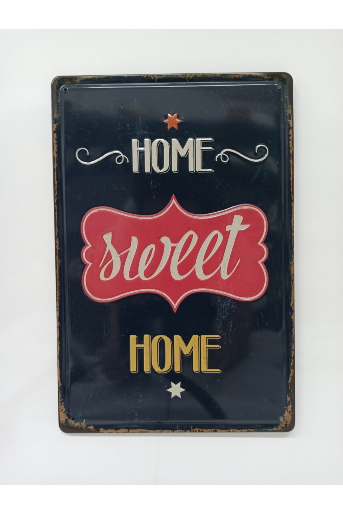 CajuArt Home Sweet Home Yazılı 20x30 Metal Plaka Tablo