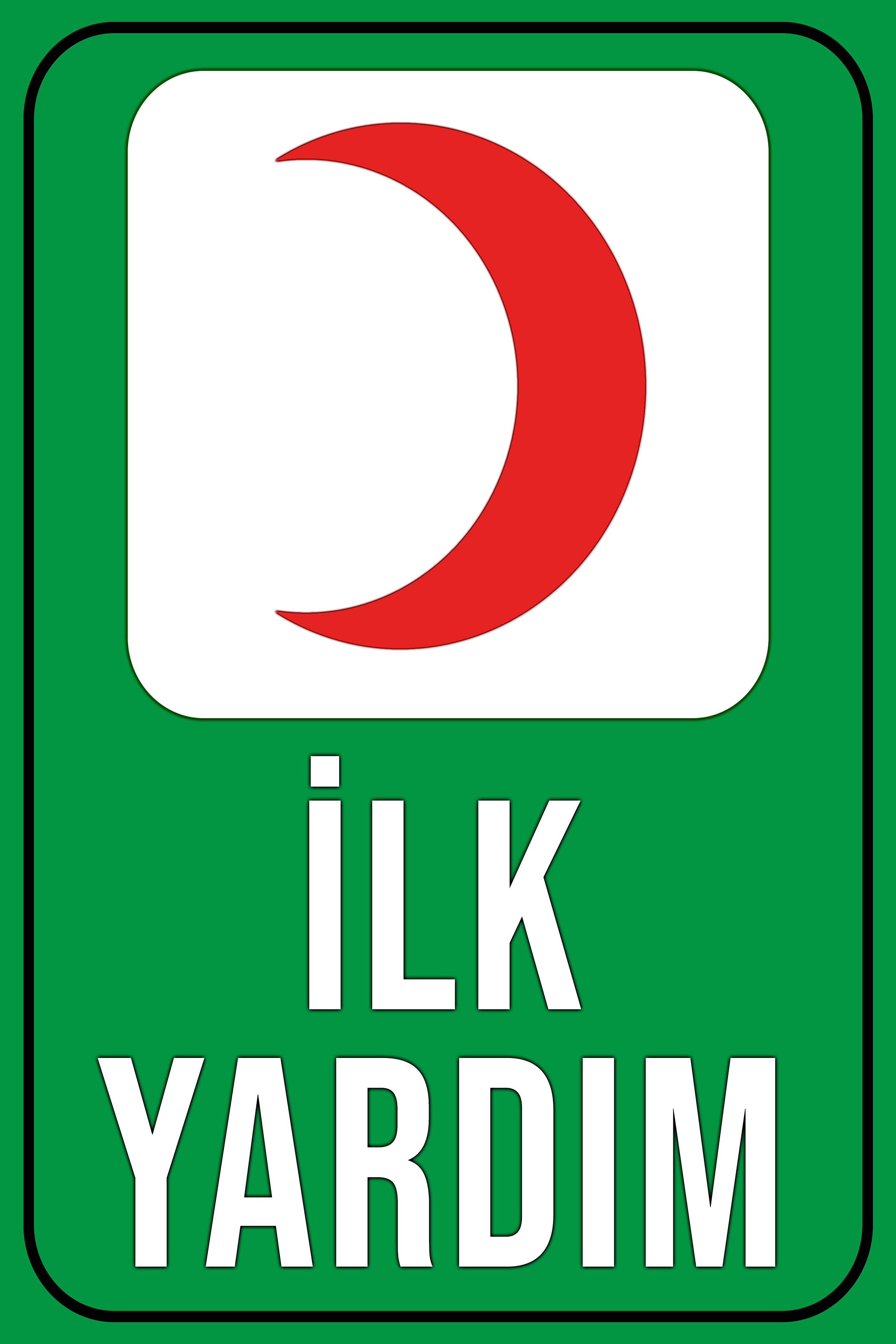 CajuArt İlk Yardım 20x30 cm Ahşap Uyarı İkaz Levhası Tablo