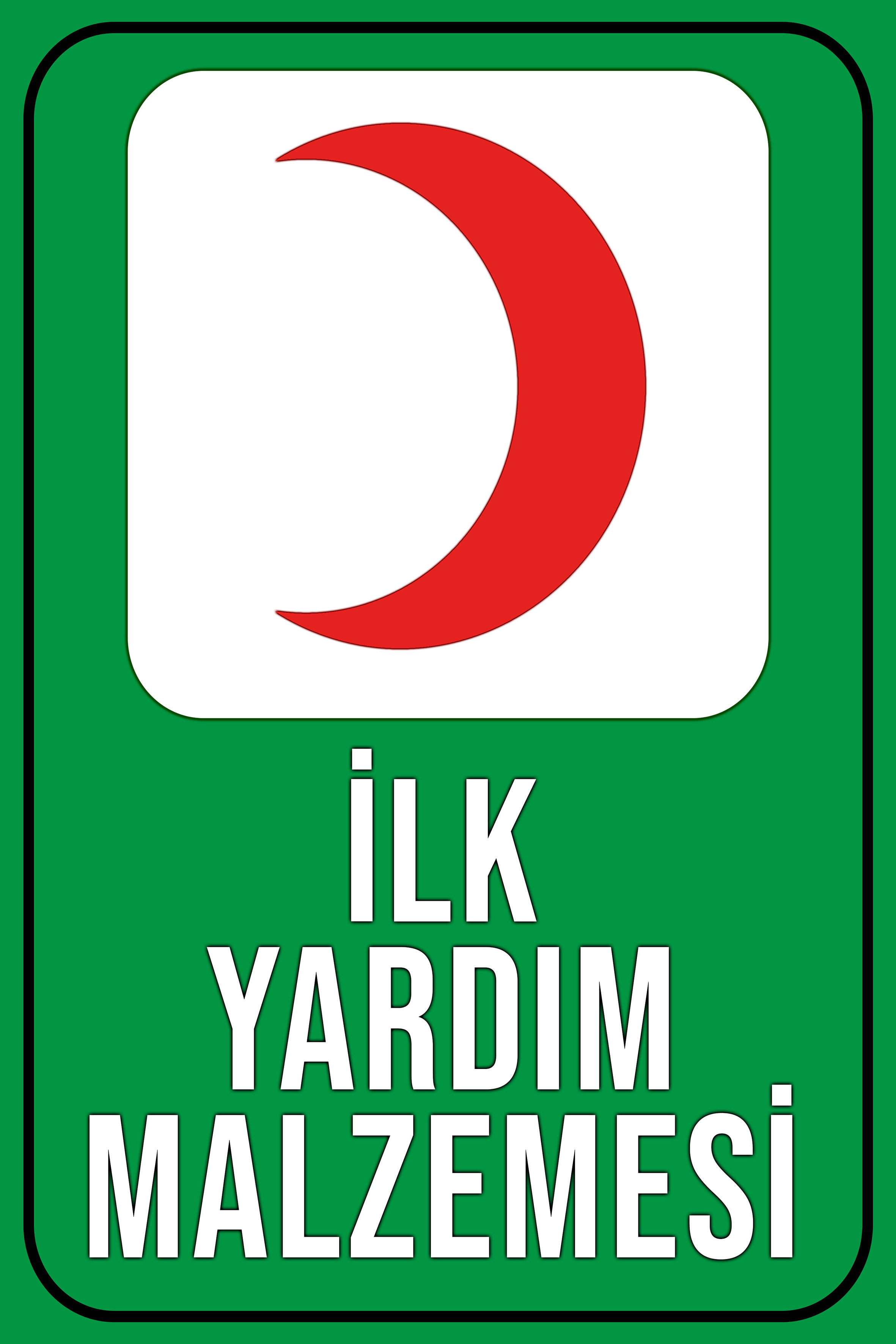 CajuArt İlk Yardım Malzemesi 20x30 cm Ahşap Uyarı İkaz Levhası Tablo