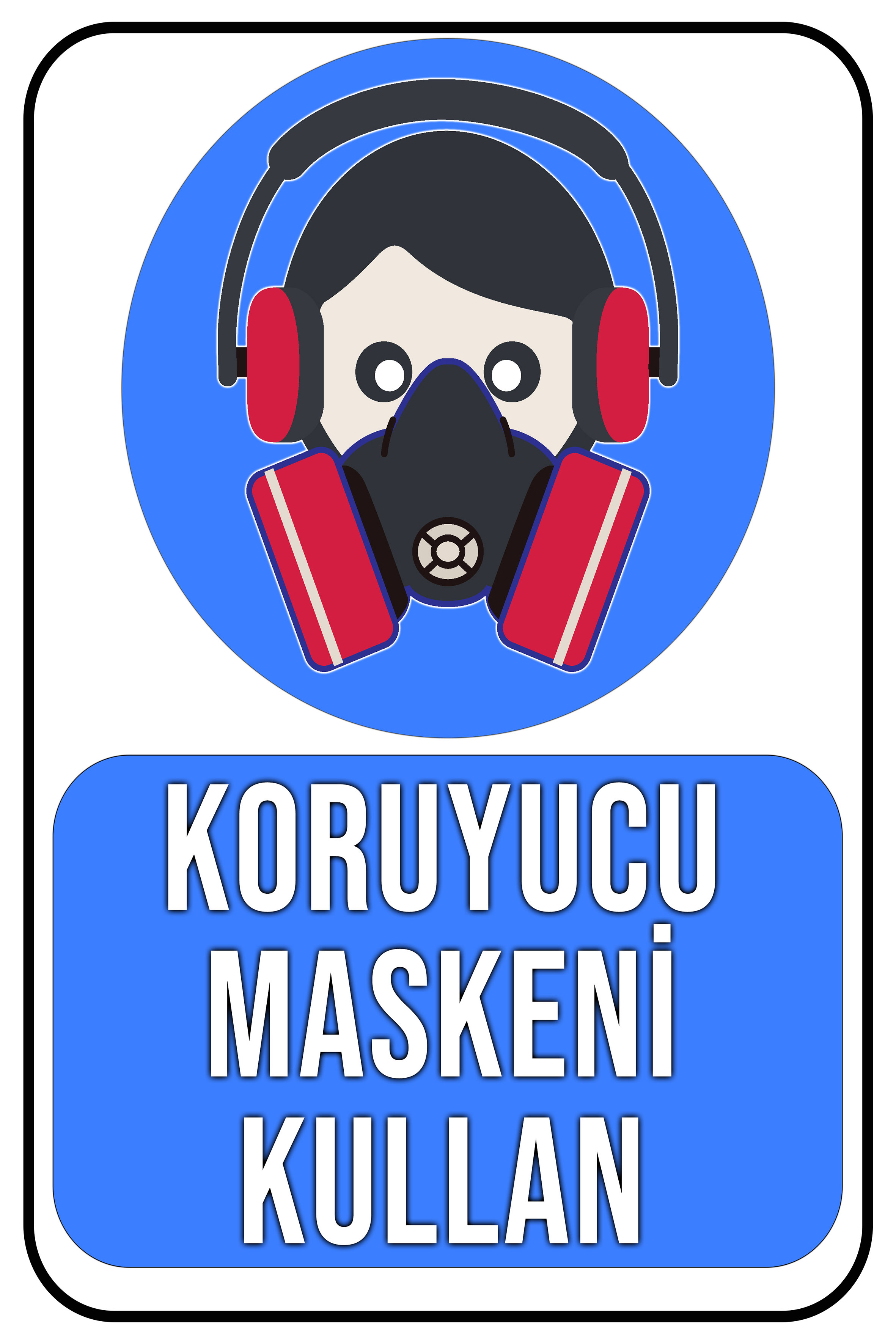 CajuArt Koruyucu Maskeni Kullan 20x30 cm Ahşap Uyarı İkaz Levhası Tablo