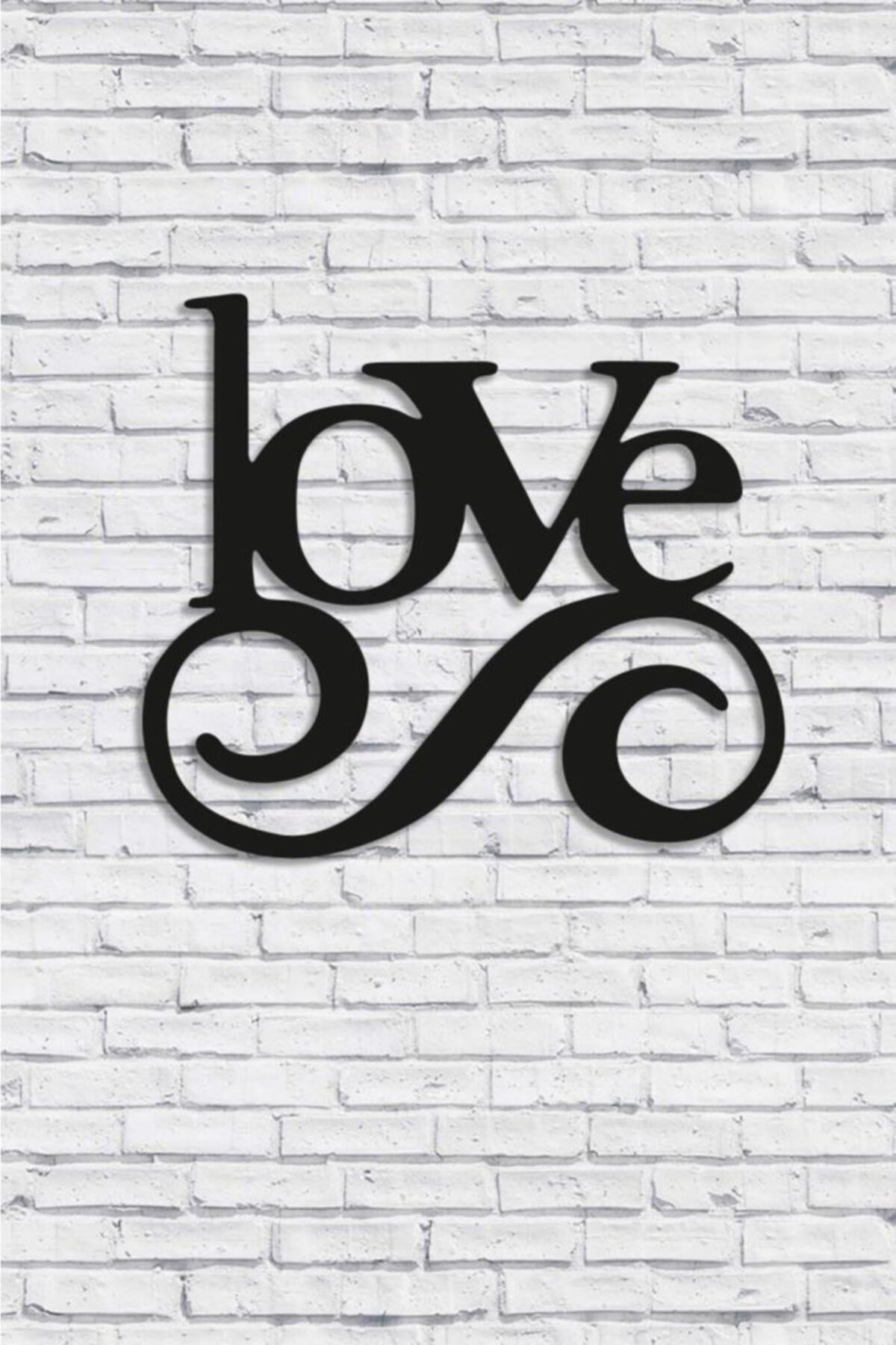 Dekoratif 5 Mm Siyah Mdf Love Yazısı Duvar Dekoru Tablo