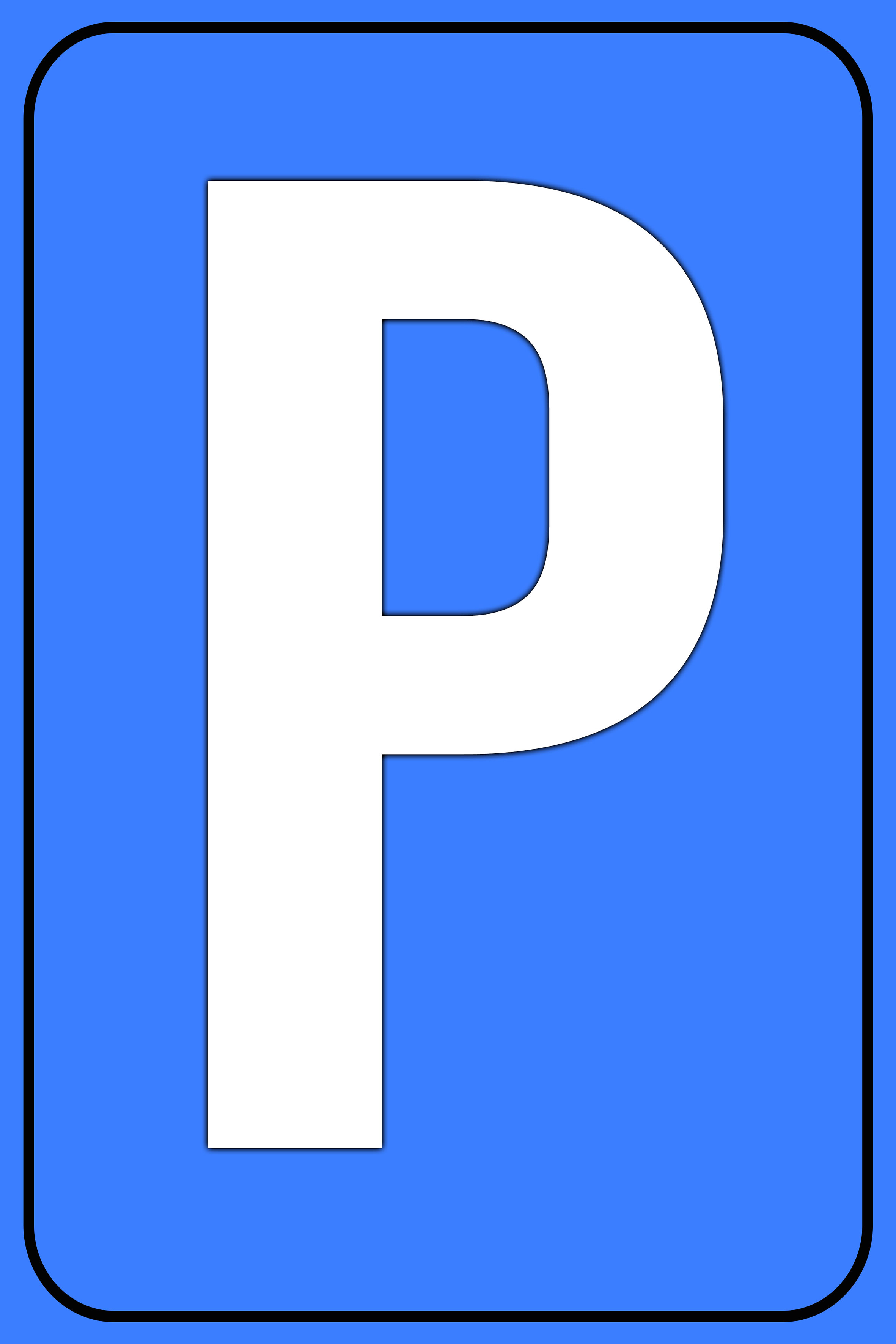 CajuArt Park P Harfi Büyük 20x30 cm Ahşap Uyarı İkaz Levhası Tablo