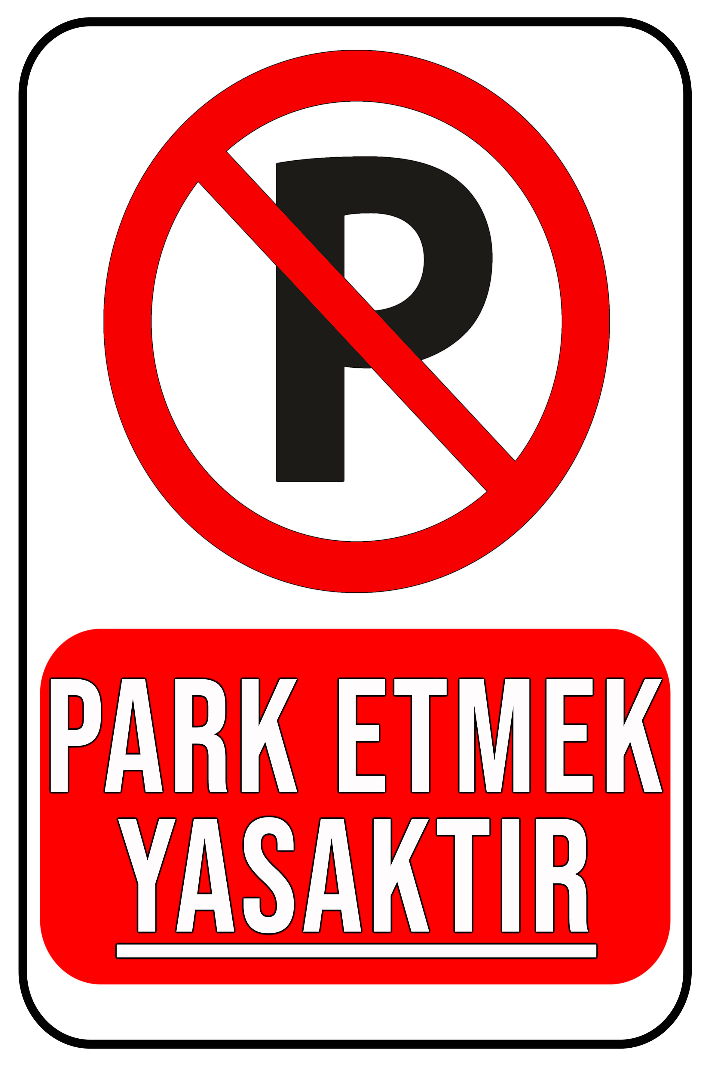 CajuArt Park Etmek Yasaktır 20x30 cm Ahşap Uyarı İkaz Levhası Tablo