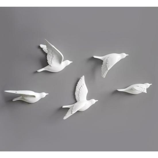 5 Farklı Çeşit Üç Boyutlu Uçan Kuşlar Duvar Dekoru Biblo