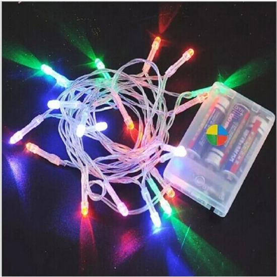 5 Metre 50 Led Şeffaf Kablo Rgb Renkli Pilli Led Işık Süs