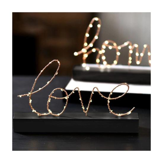 Aşk Love Yazılı Pilli Led Işık Ev Dekor Aydınlatma Lamba