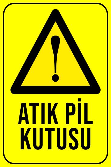 CajuArt Atık Pil Kutusu Yazılı 20x30 cm