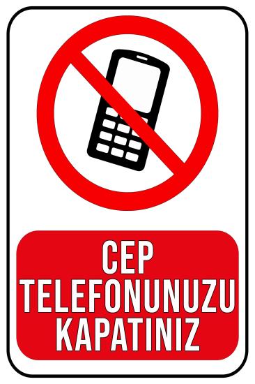 Cep Telefonunu Kapatınız 20x30 cm Ahşap