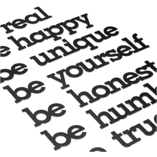 Dekoratif Ahşap Modern Duvar Yazısı Be Yourself Tablo