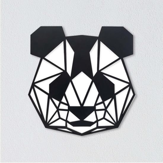 Dekoratif Geometrik 45 Cm Panda Ahşap Tablo Duvar Dekoru