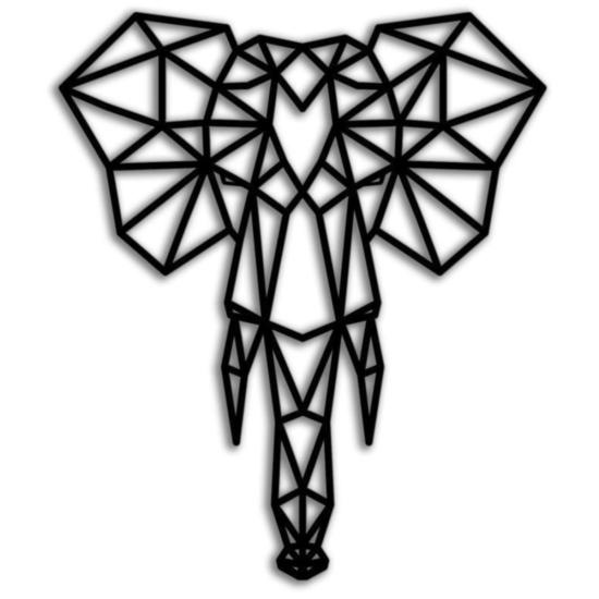 Dekoratif Geometrik Desen Fil Ahşap Duvar Modern Tablo