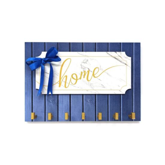 Dekoratif Home Yazılı Kurdele Süslü Hol Anahtarlık Dekor