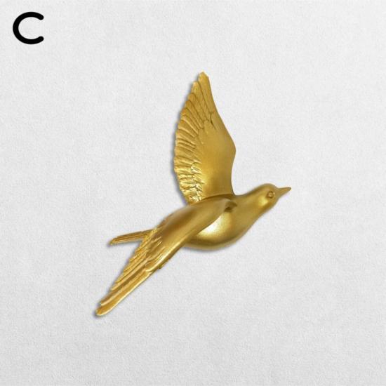 Dekoratif Üç Boyutlu Uçan Kuş Duvar Dekoru Model C Biblo