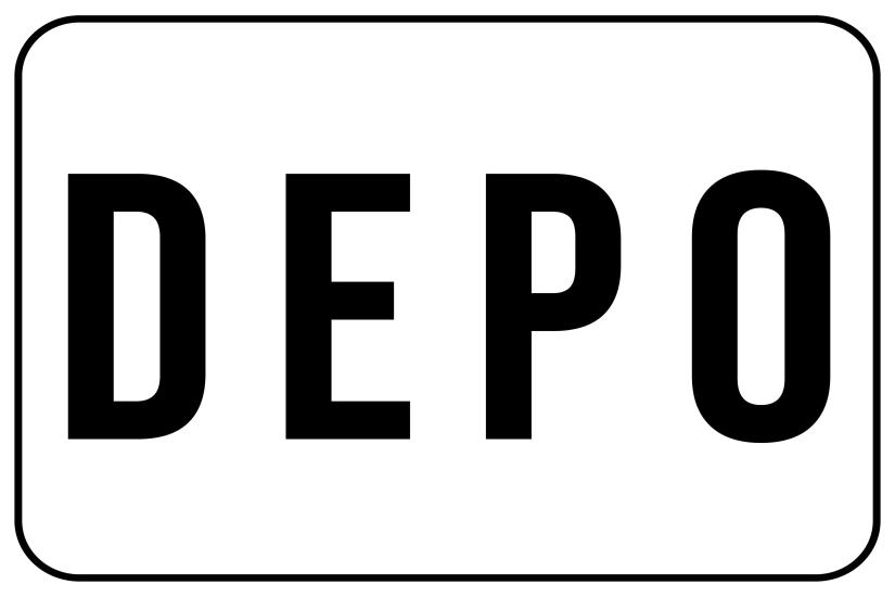 Depo Yazısı 20x30 cm Ahşap Uyarı İkaz Levhası