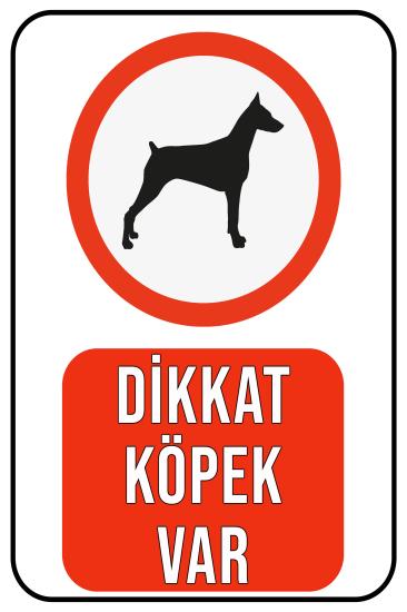 Dikkat Köpek Var 2 20x30 cm Ahşap Uyarı