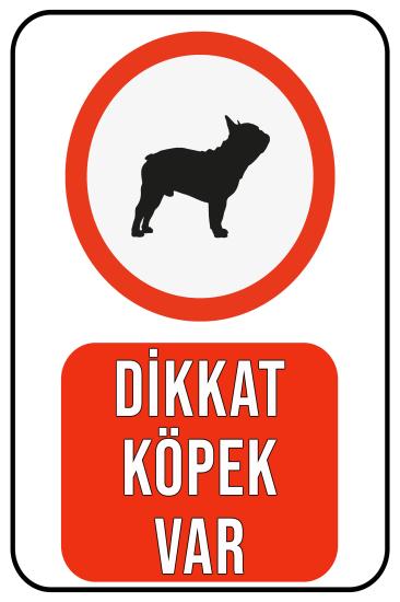 Dikkat Köpek Var 3 20x30 cm Ahşap Uyarı
