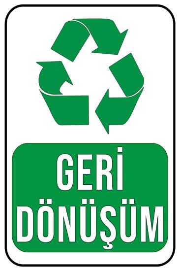 Geri Dönüşüm 20x30 cm Ahşap Uyarı