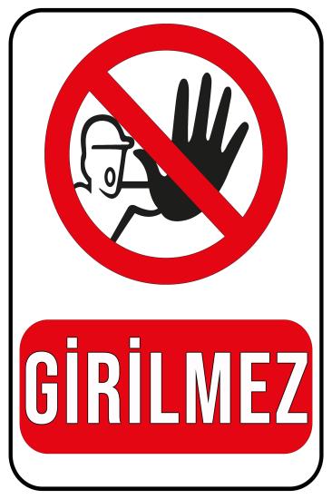 Girilmez Yazısı 20x30 cm Ahşap Uyarı İkaz Levhası