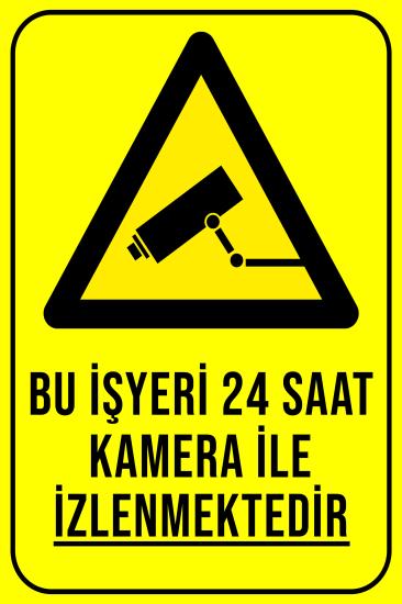 Kamera İle İzlenmektedir 20x30 cm Ahşap