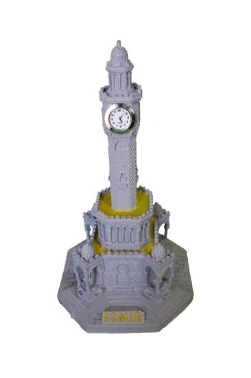 Izmir Saat Kulesi Dekoratif El Yapımı Masa Saati