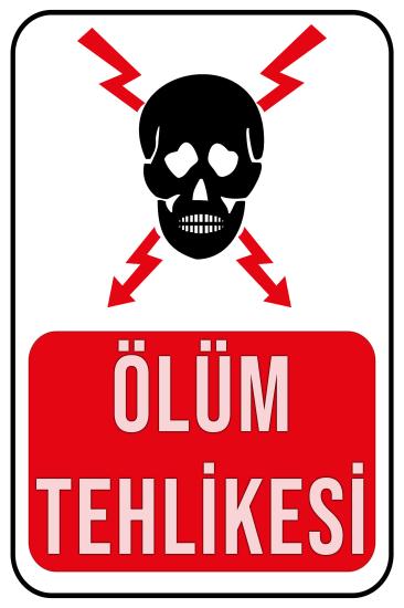 Ölüm Tehlikesi 20x30 cm Ahşap Uyarı İkaz Levhası