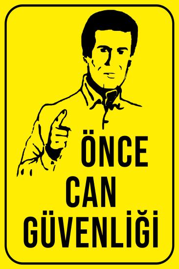 Önce İş Güvenliği 20x30 cm Ahşap Uyarı