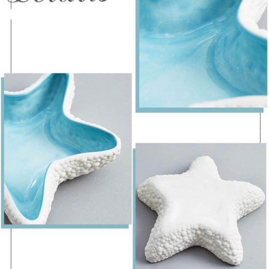 Parlak Deniz Yıldızı Takı Düzenleyici Kase Anahtarlık Süs Ev Dekor