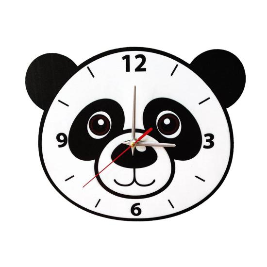 Sevimli Panda Duvar Saati Çocuk Odası Duvar Saati