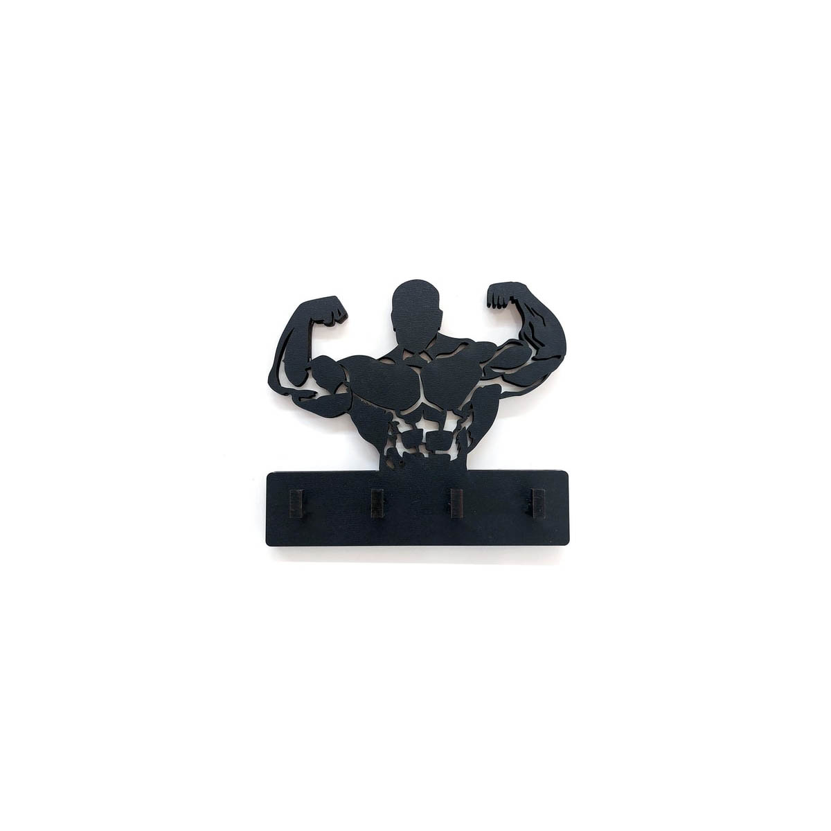 Sporcu Kaslı Adam Bodybuilder Fitness Tema Anahtar Askısı Duvar Anahtarlık