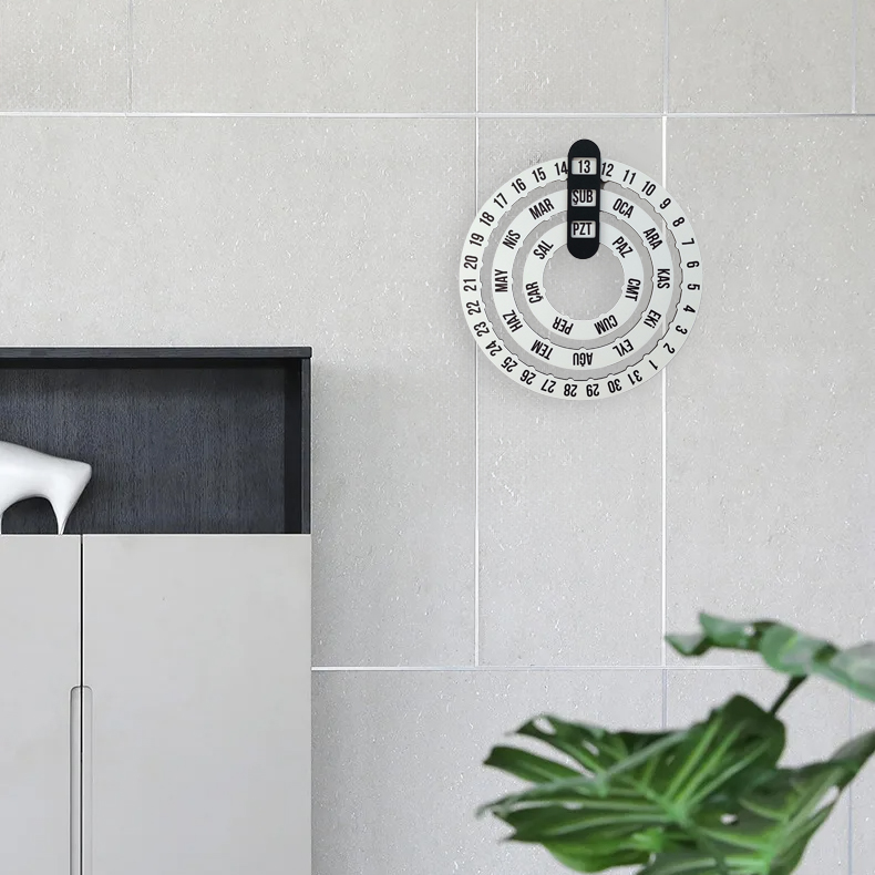 CajuArt Modern Tasarım Ev Ofis Ahşap Duvar Takvimi Dekor