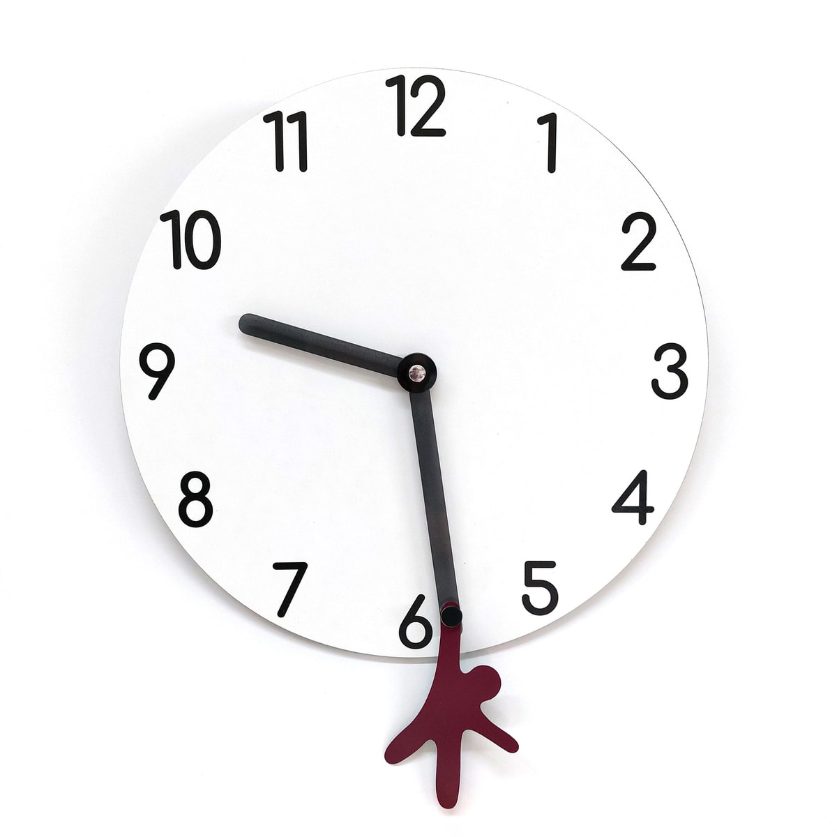 Yelkovandan Sallanan Adam Modern Tasarım Ahşap Duvar Saati